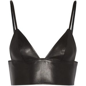 Alexander Wang black leather triangle top